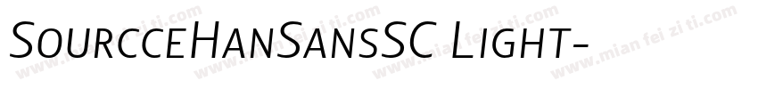 SourcceHanSansSC Light字体转换